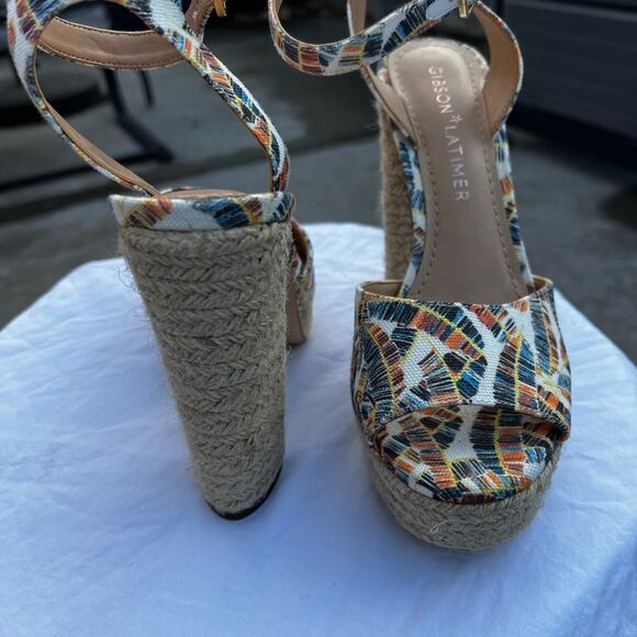 New Gibson Latimer Open Toes Platform Heels size 7 - Picture 6 of 9